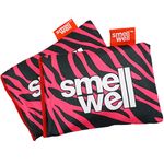 SmellWell Odour Eliminating Air Purifying Bags (2 Pack | 100g) Activated Bamboo Charcoal Air Freshener for use from Gym to Car to Home (Pink Zebra, Original)