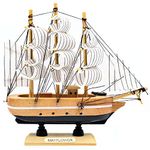 Fahibin Sailboat Model Decoration,Wooden Sailboat Model,Beach Nautical Wooden Model,Boats Sailboat Ornament for Ocean Theme Party and Room Decoration