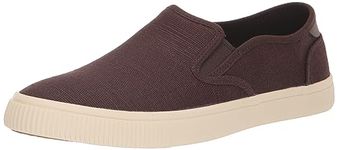 TOMS Men's Baja Sneaker, Dark Brown Heritage Canvas, 8.5 UK