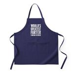 CafePress World's Greatest Farter I Mean Father Apron (Dar Kitchen Apron with Pockets, Grilling Apron or Baking Apron