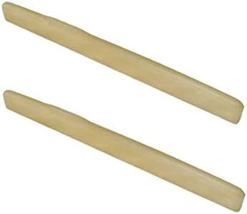 Miwayer 6 String YMH Acoustic Guitar Unbleached Bone Saddle, Guitar Bridge Saddles, Cut from Whole Bones, 75x3x9.7mm (6 String YMH Guitar Saddle 75mm 2 Pack)