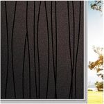 Finnez Blackout Window Film Non Adhesive Static Cling Frosted Privacy Window Film Opaque Glass Film No Glue Window Sticker UV Protection Decoration for Kitchen Bathroom Home 44.5 x 200 cm