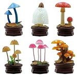 Qualia Mushroom Garden Blind Box Version 1 - Beautiful, Lightweight Charms - Blind Box Includes 1 of 6 Collectable Figurines - Authentic Japanese Design - Made from Durable Plastic