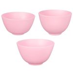 Koorium 3pcs Pink Spa Bowls for Care Facial Cream, Flexible Rubber Mixing Bowl, Spa Bowls Dip Cups, Silicone Bowl, Small Mixing Bowl, Dishwasher Safe, Pink