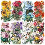 Knaid 100 Pieces Vintage Flower Sti