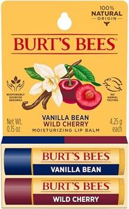 Burt's Bees 100% Natural Moisturizing Lip Balm, Wild Cherry and Vanilla Bean - 2 Tubes