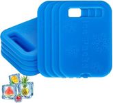 Anstore 8 Pack Ice Packs Ice Blocks, Blue Mini Freezer Blocks Freezer Cooler Bag Box Great for School Lunch Boxes for Cool Box, Camping, Picnic, Hiking-Size 16 x 11 x 1.5cm