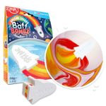 Zimpli Kids Large Rocket Flame Bath Bomb, Multicolour Special Effect Bath Fizzers, Bath Bomb Gift, Christmas Stocking Fillers for Xmas Presents for Children, Orange