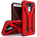 Zizo Static Series Compatible with LG Aristo 2 Case Military Grade Drop Tested with Built in Kickstand LG Fortune 2 Case RED Black