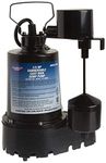 Superior Pump 92341 1/3 HP Cast Iron Submersible Sump Pump with Vertical Float Switch