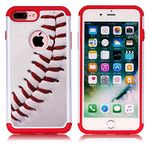 iPhone 6S Plus Case, Baseball Sports Pattern Shock-Absorption Hard PC and Inner Silicone Hybrid Dual Layer Armor Defender Protective Case Cover for Apple iPhone 6S Plus/iPhone 6 Plus