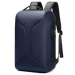 REDHORNS Waterproof 15.6-Inch Laptop Backpack for Men and Women with USB Charging Port, Unisex Anti-Theft Travel Laptop Bag, Password Number TSA Lock (Navy Blue)