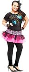 Fun World Plus Size Womens 80s Pop Party Colorful Dress and Accessory, Multicolored, Plus