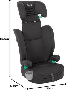 Graco Eldura R129 Harness Booster Car Seat – Midnight Black