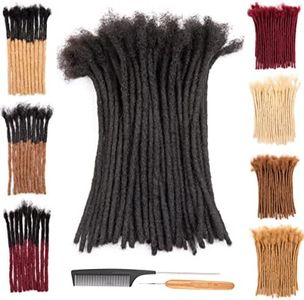 DAIXI 0.4cm and 0.6 0.8cm Thickness Options 8-18 Inch 30 Strands 100% Real Human Hair Dreadlock Extensions for Man/Women Handmade Permanent loc Extensions Bundles Can Be Bleached Dyed Curled Twisted