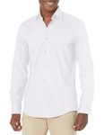 BOSS Hugo Men's Hank Kent Shirt, Blank White, 15.5" Neck