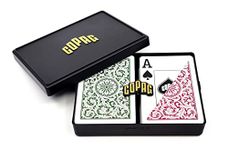 Copag Bridge Size Jumbo Index 1546 Playing Cards, Green Burgundy Setup