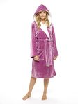 CityComfort Dressing Gown for Women, Fluffy Hooded Bathrobe (Orchid Pink, L)