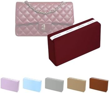 KINGS IN BAG Purse Pillow Inserts for Jumbo Classic Handbag, Memory Foam Pillows for Chanel Classic Flap Bag, Lightweight Purse Inserts to Keep Shape (Rouge Grenat, CF jumbo)