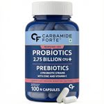 Carbamide Forte Probiotics Supplement 2.75 Billion For Women & Men - 100 Veg Capsules,1 Count