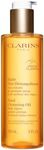 Clarins Total Cleansing Oil | Removes Long-Wearing, Heavy and Waterproof Makeup and Pollutants | Preserves Skin's Microbiota | Easy Rinse | Safe For Use On Face, Eyes and Lips | Dermatologist Tested