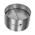 Draft Blocker 6'' Inch - Backdraft Damper - Draft Stopper - Backflow Preventer - Inline Fan Vent Deflector - One-Way Airflow Ducting - Dryer Duct Connector with Backdraught Flap