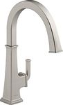 KOHLER K-23833-VS Riff Kitchen Sink Faucet, Vibrant Stainless