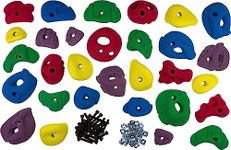 ONESTEP Resin Adventure 20 Rock Wall Climbing Holds, Outdoor Indoor Climbing, Playground Climbing Wall Holds for Kids (Multicolor)