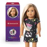 American Girl Truly Me 18-inch Doll #100 with Blue Eyes, Blonde Hair, Lt-to-Med Skin, Printed T-Shirt Dress, for Ages 6+