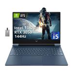 HP Victus 15.6" 144Hz FHD Gaming Laptop, Intel Core i5-13420H Processor, 64GB RAM, 2TB PCIe SSD, NVIDIA GeForce RTX 3050, Backlit Keyboard, HD Webcam, Windows 11, Blue, 32GB Hotface USB Card