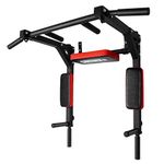 OneTwoFit Multifunctional Wall Mounted Pull Up Bar/Chin Up bar,Dip Station for Indoor Home Gym Workout,Power Tower Set Training Equipment Fitness Dip Stand Supports to 440 Lbs OT126