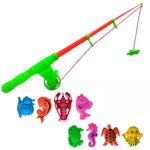 Magnetic Fishing Toy for Kids, Fishing Rod with 8 Fishes, Fish Catching Game (Multicolor)(Fish Catching Rod)