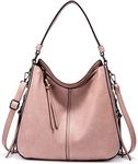 INOVERA (LABEL) Faux Leather Women Handbags Shoulder Hobo Bag Ladies Big Purse With Long Strap (Rose Gold - Gun Black Hardware)