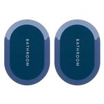 Cortina Pack of 2 Quick Dry Water Absorbing Rectangular Silicon Floor Mat | Anti-Skid & Non-Slip Cushion Doormat for Home, Kitchen, Office, Washroom | 60x40cm (Blue)