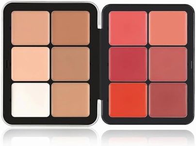 12 colori per tavolozza, blush pallet, waterproof, long wearing full Coverage Makeup for Flawless Skin, Cream Blush Palette for All Skin. (Serie Rossa)