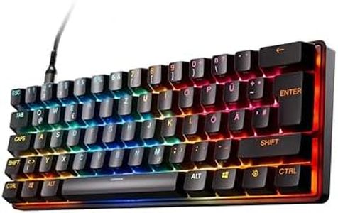 SteelSeries Apex Pro Mini Gen 3 Gaming Tastatur 60 Prozent - Hall Effect Switches OmniPoint 3.0 - Anpassbarer Auslösebereich - GG Quickset - Rapid Trigger - Rapid Tap-SOCD - DE Layout QWERTZ