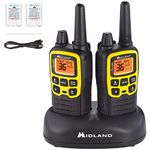 Midland - X-TALKER T61VP3, 36 Channel FRS Two-Way Radio - Up to 32 Mile Range Walkie Talkie, 121 Privacy Codes, & NOAA Weather Scan + Alert (Pair Pack) (Black/Yellow)