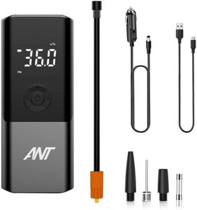 ANT Portable Smart Jet 05 Tire Inflator – Cordless Air Pump for Car Motorcycle & Bicycle – Digital Display Auto Shut-Off LED Light 150 PSI USB Rechargeable Fast & Accurate Inflation
