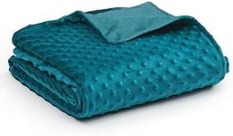 YnM Fuzzy Duvet Cover for Weighted Blankets (Bright Aqua, 60''x80'')