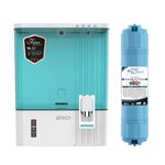 Noir Aqua Grid B12 Alkaline 8 Stage 10 Ltrs RO + UV + UF + TDS Control + Pre Filter & Accessories, Premium RO Water Purifier Filter For Home and office, Fully Automatic, Green,10 Ltrs