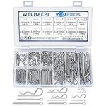 210 Pcs Cotter Pins and R Clips Assortment Kit, 304 Stainless Steel Split Pins, Retaining Spring Hitch Cotter Fastening Pins Clips Set, for Farm Trucks, Cars, Campers, Lawn and Garden Equipment