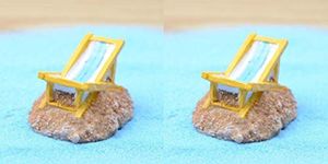 Wonderland ( Set of 2 Miniature Toys Fairy Garden polyresin Beach Bench