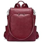 S-ZONE Leather Backpack Purse for W