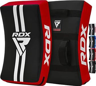 RDX Kick Shield Muay Thai Kickboxing, 60CM Large Heavy Curved Kicking Striking Body Pad, Punching Foot Target MMA Boxing Training, 3 Padded Handles, Martial Arts Karate TKD Taekwondo (ONE PAD ONLY)