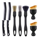 GOLDEROC 7 PCS Car Interior Cleaning Brush Kit, Car Detailing Brushes, Car Crevice Cleaning Brush, Soft Brush for Cleaning Car Seat and Leather, Car Dust Brush for Interior/Exterior