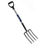 4-Tine Spading Digging Fork, Garden Digging Spading Fork Forged Steel with D-Grip Handle 41“