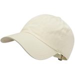 GADIEMKENSD Blank Baseball Cap Washed Cotton Hat for Women Men Unconstructed Soft Basic Hat Unisex Custom Items Plain Caps Dad Hats for Outdoor Sports Golf Running Hiking Ivory