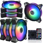 Onewatt DS Axis Rainbow LED Addressable RGB 120mm Case Fan with Controller for PC Cases, CPU Coolers, Radiators system (3pcs rgb fans, 2pcs led strips, E Series)
