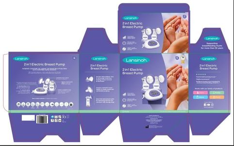 Lansinoh Double Electric Breast Pump – Portable, Quiet, Adjustable Suction
