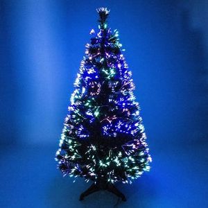 FlickBuyz Fibre Optic Christmas Tree – Artificial Christmas Tree – 3FT, 4FT, 5FT and 6FT Green Xmas Trees, Fibre Optic Christmas Tree (4FT (120cm))